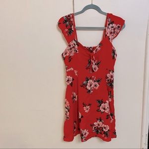 Red dress with cutout. Size: x-large. NWOT